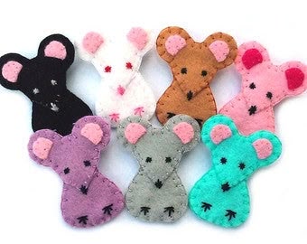 Mouse felt ornaments | Etsy