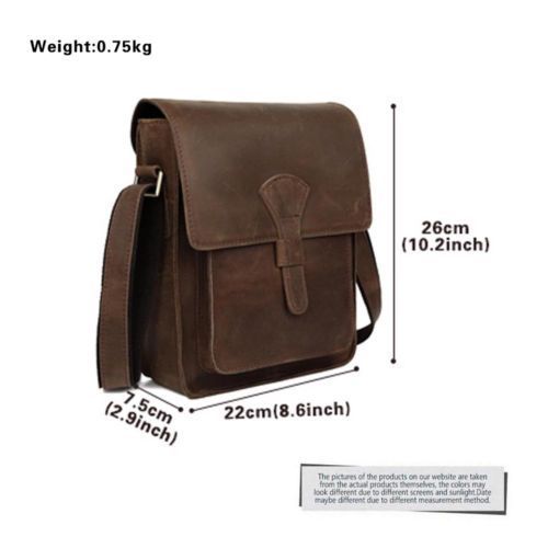 Men/'s Rustic Genuine Leather Messenger Shoulder Bag Cross Body Satchel Bag