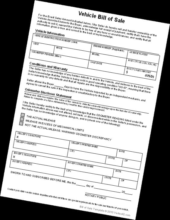 Empty Vehicle Bill Of Sale Template For Car Photo Of Bill Of Sale - bill of sale template doc Empty Vehicle Bill Of Sale Template For Car Photo Of Bill Of Sale - bill of sale template doc