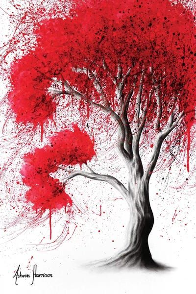 Scarlet Fall Tree Canvas Print by Ashvin Harrison | iCanvas