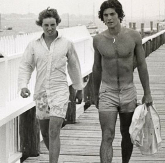 Christopher Kennedy and his cousin John F Kennedy Jr, in Hyannisport MA