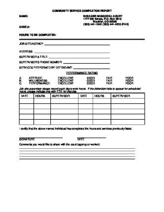 court ordered community service california COMMUNITY SERVICE - project completion report court ordered community service california COMMUNITY SERVICE - project completion report