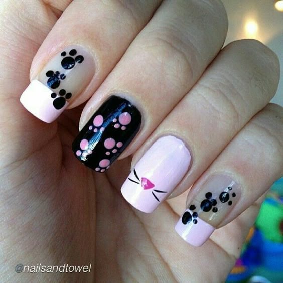 cat nail art cat nail art