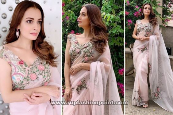 Dia Mirza in Anamika Khanna Saree - Rup Fashion Point