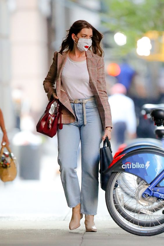 Anne Hathaway’s Tongue-in-Cheek Mask Will Make You Smile