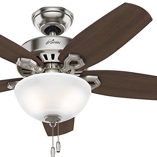 Hunter 42 Small Room Ceiling Fan In Brushed Nickel With S Com Dp B077skpl12 Light Brushed Nickel Ceiling Fan, Hunter Fan Ceiling Fan Light Kit