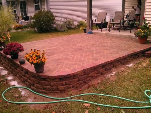 Block Patio Slope Question Doityourself Com Community Forums Sloped Backyard Stones Landscaping - Should Patio Have A Slope