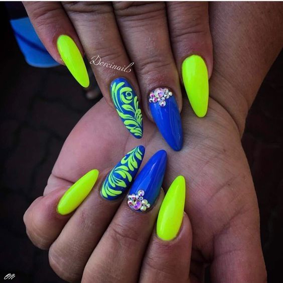 Top 10 Sizzling Summer Nail Designs For 2019 Neon Nails Neon