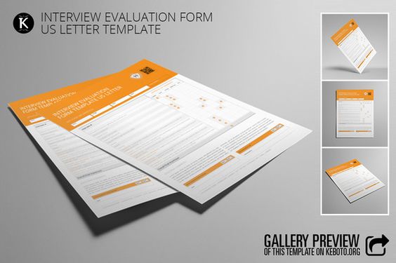 Interview Evaluation Form US Letter by Keboto on @creativemarket - interview evaluation Interview Evaluation Form US Letter by Keboto on @creativemarket - interview evaluation