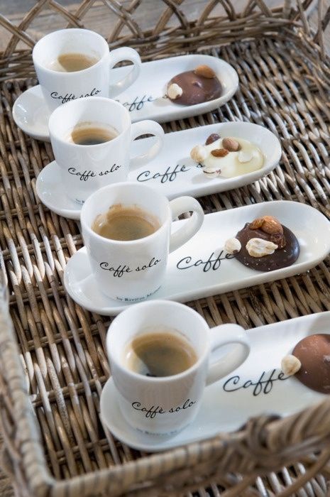 I like the idea of serving our coffee in the shop w small free samples..??..