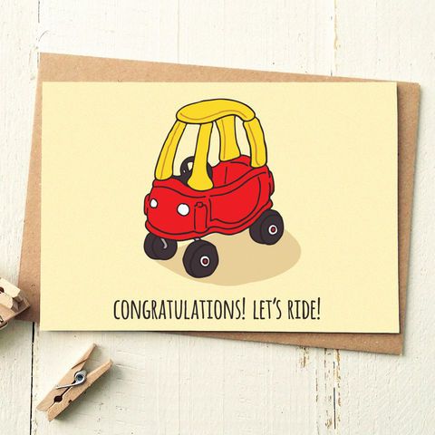 Well Done Driver/'s Licence Card Congratulations Driving Test Dachshund