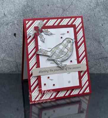 Stampin\' Up! Happy Holly-Days Card Without Coloring!