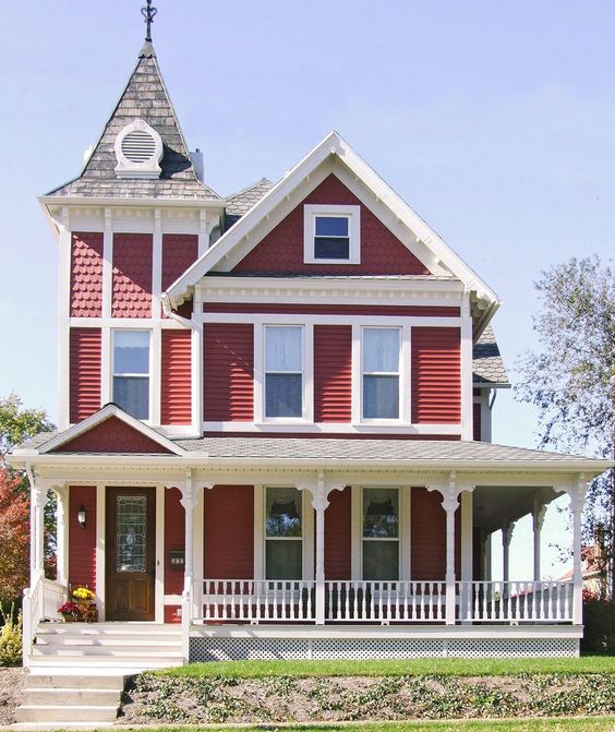 20 Exterior Entryway Designs With Charming Curb Appeal In 2020 Victorian Homes Exterior Porch Remodel Front Porch Remodel