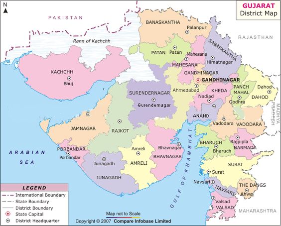 Map of Gujarat