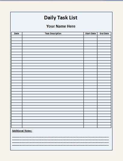 Task List Template Business Pinterest Template - daily task template Task List Template Business Pinterest Template - daily task template