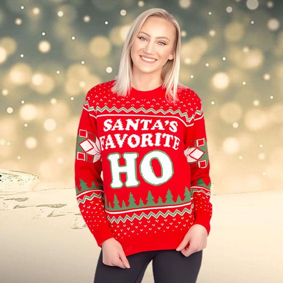 Santa's favorite ho ugly best sale sweater
