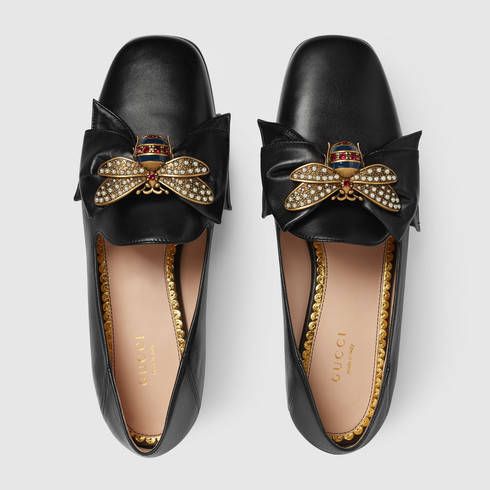 Gucci Leather Ballet Flat With Bow Detail 3 Black Pointed Toe Flats Loafers For Women - Leather Pointed Ballet Flats Uk Gucci Leather Ballet Flat With Bow Detail 3 Black Pointed Toe Flats Loafers For Women - Leather Pointed Ballet Flats Uk