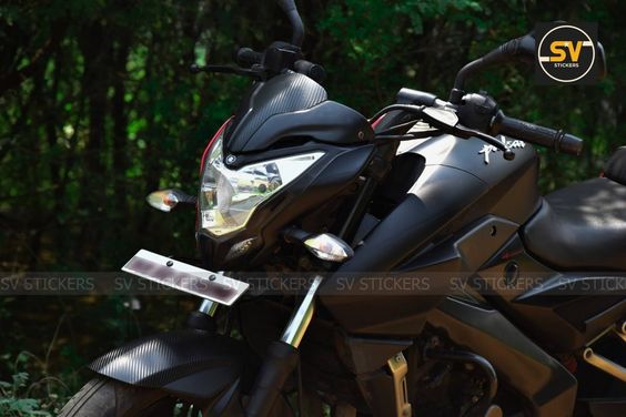 Meet Matte Red-Black Dual-Tone Bajaj Pulsar NS200 by SV Stickers