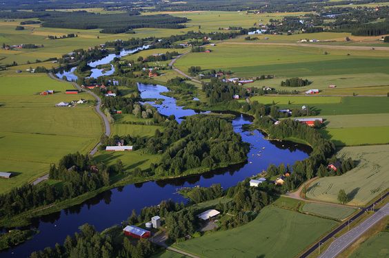 Kyrönjoki river. - Vähäkyrö Ostrobothnia province of Western Finland.- Pohjanmaa - Österbotten