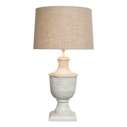 Pairing A Hand Carved Faceted Mango Wood Base With A Tall Tan Cylindrical Linen Shade Our Exclusive Table Lamp Features A Sop Table Lamp Wood Lamp Table Lamp