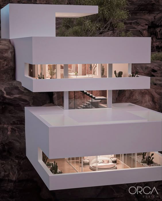 Minimalistic Cliff House Concept in Australia by Christian Ortega and ORCA Design