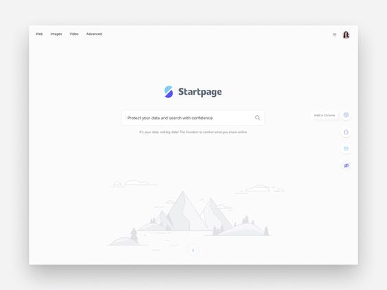 Startpage Search Concept by Benn Raistrick for Gravita on Dribbble