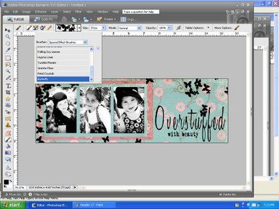 Overstuffed: How to make a blog banner in Photoshop Elements