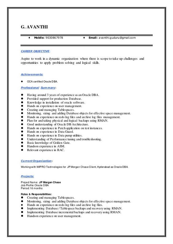sql dba resume developer oracle database administrator template - sql dba resume sample sql dba resume developer oracle database administrator template - sql dba resume sample