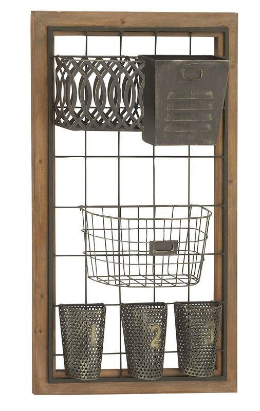 Yair Wall Storage Organizer With Wall Baskets Wall Basket Storage Wall Storage Baskets On Wall