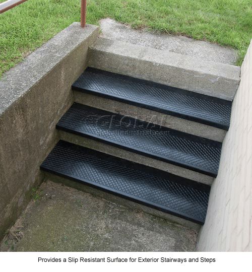 Flooring Carpeting Stair Treads Outdoor Recycled Rubber Tread 48 W Black 443386 Globalindustri Stairs Railing Design Flooring Carpeting Stair Treads, What To Use For Outdoor Stair Treads