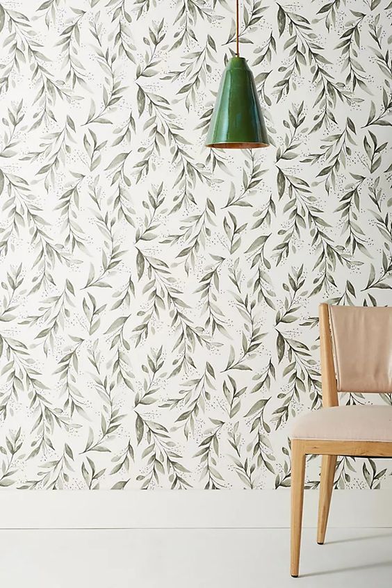 Magnolia Home Olive Branch Wallpaper | Anthropologie