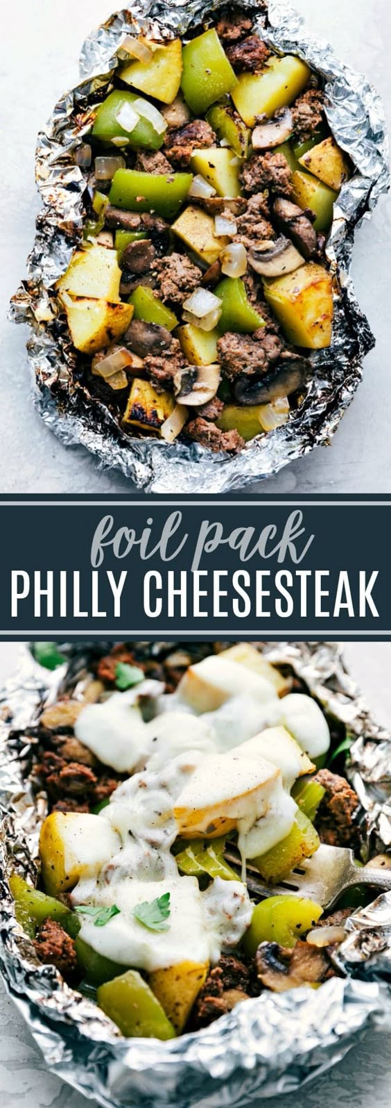 Foil Pack Philly Cheesesteak Dinners