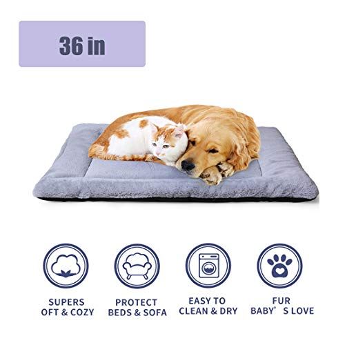 PETSGO Pet Crate Beds Supersoft Dog and Cat Beds for Crates Machine Wash Dryer Friendly Anti Slip Pet Beds for Pets Sleeping