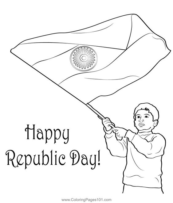 26 January Indian Republic Day Coloring Page