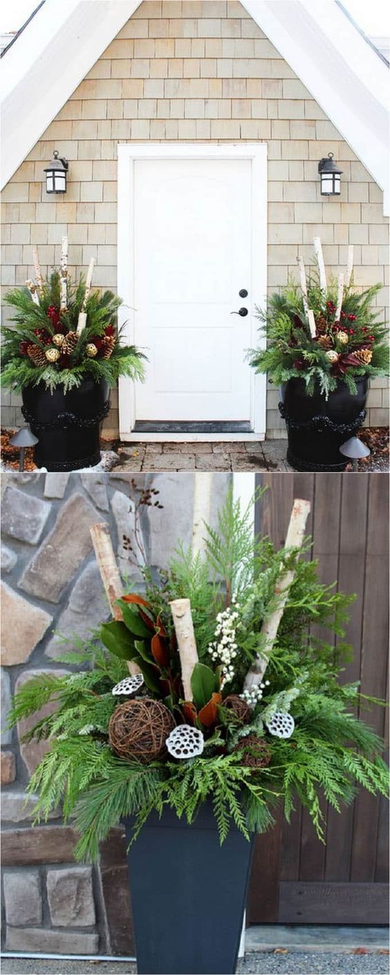 How To Create Colorful Winter Outdoor Planters And Beautiful Christmas Planters With Plant Cuttings And Decorat Christmas Planters Holiday Decor Christmas Urns How To Create Colorful Winter Outdoor Planters And Beautiful Christmas Planters With Plant Cuttings And Decorat Christmas Planters Holiday Decor Christmas Urns