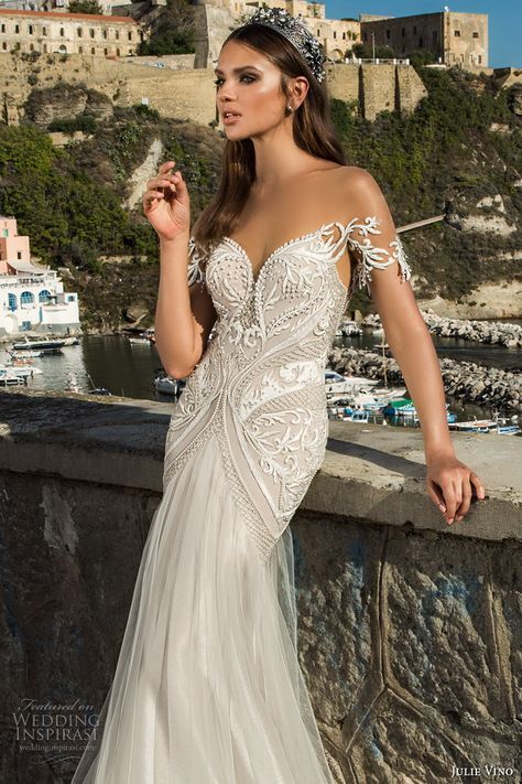 elegant romantic sheath wedding dress low back