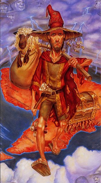 I read the last story to my son, and he cried because Rincewind was over. Amazing portrait. Rincewind by Paul Kidby