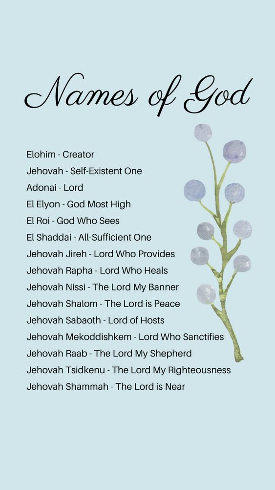Names of God List (FREE Printable)