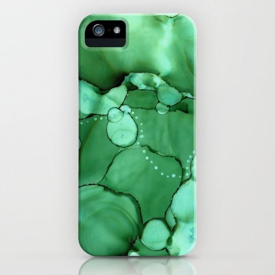 Buy Meandering Green Abstract Painting iPhone Case by laurabethlove. Worldwide shipping available at Society6.com. Just one of millions of high quality products available.