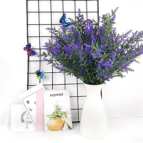 4 Bundles Artificial-Flowers Fake Outdoor Home Garden Decor Plants UV Resistant 4 Bundles Artificial-Flowers Fake Outdoor Home Garden Decor Plants UV Resistant
