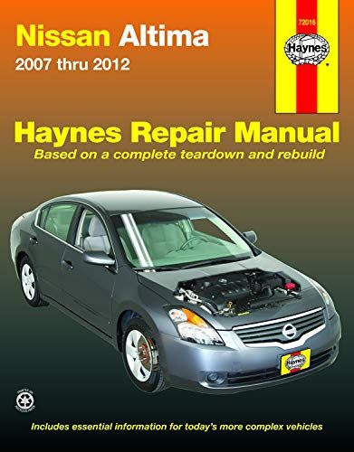 Nissan Altima 07 12 Haynes Repair Manual Does Not Include Information Specific To Hybrid Models Nissan Altima Altima Nissan