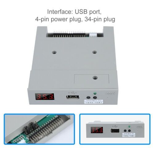 USB Emulator 3.5 SFR1M44-FU-DL USB 1.44MB 34-Pin Floppy Drive Emulator for Electronic Organ