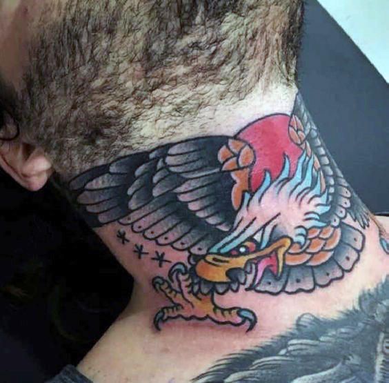 50 Traditionelle Hals Tattoos Fur Manner Old School Ink Ideen