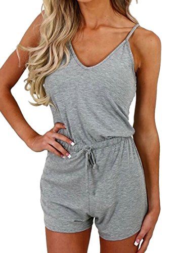 WSPLYSPJY Womens Sleeveless Denim Jeans Jumpsuit Bodysuit Shorts Romper Playsuit