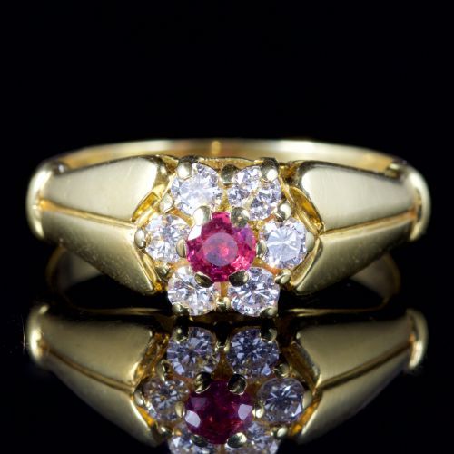18ct Yellow Gold Ruby And Diamond Eternity Ring Martin Co Jewellers Cheltenham In 2020 Eternity Ring Eternity Ring Diamond Sparkle Diamonds