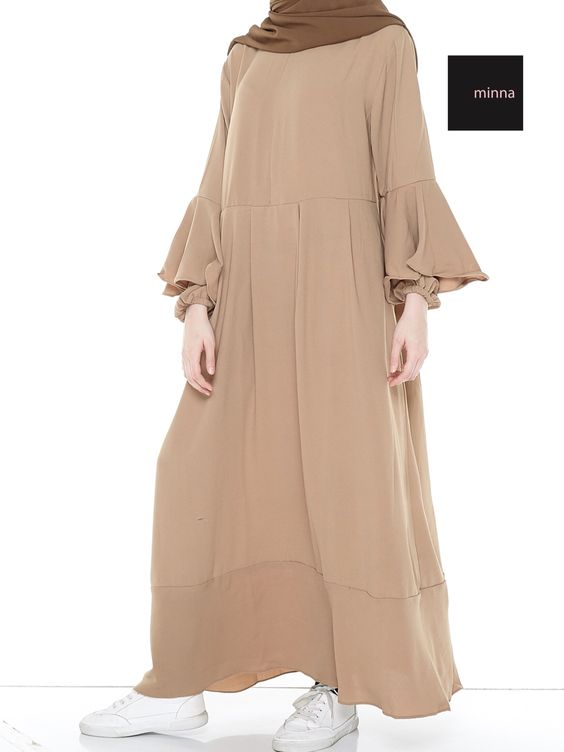 gamis lengan terompet