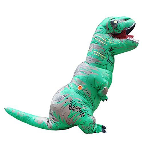 KOOY Inflatable Dinosaur Costume Inflatable Costume For Men T-REX dinosaur Costumes Adult Halloween Costume Blow Up Fantasy Cosplay Party