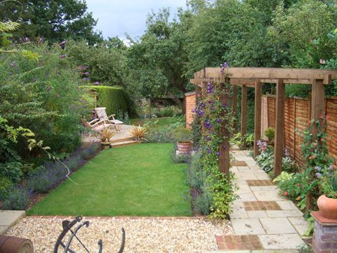 Andrew Coates Garden Design Langer Schmaler Garten Zaun Andrew Coates Garden Design Langer