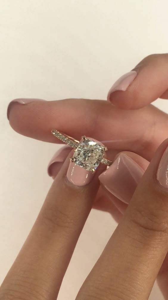 Diamond Engagement Ring 2.36 Carat Cushion Diamond Unique | Etsy