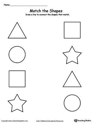 free match the shapes shapes worksheet kindergarten shape worksheets for preschool shapes worksheets